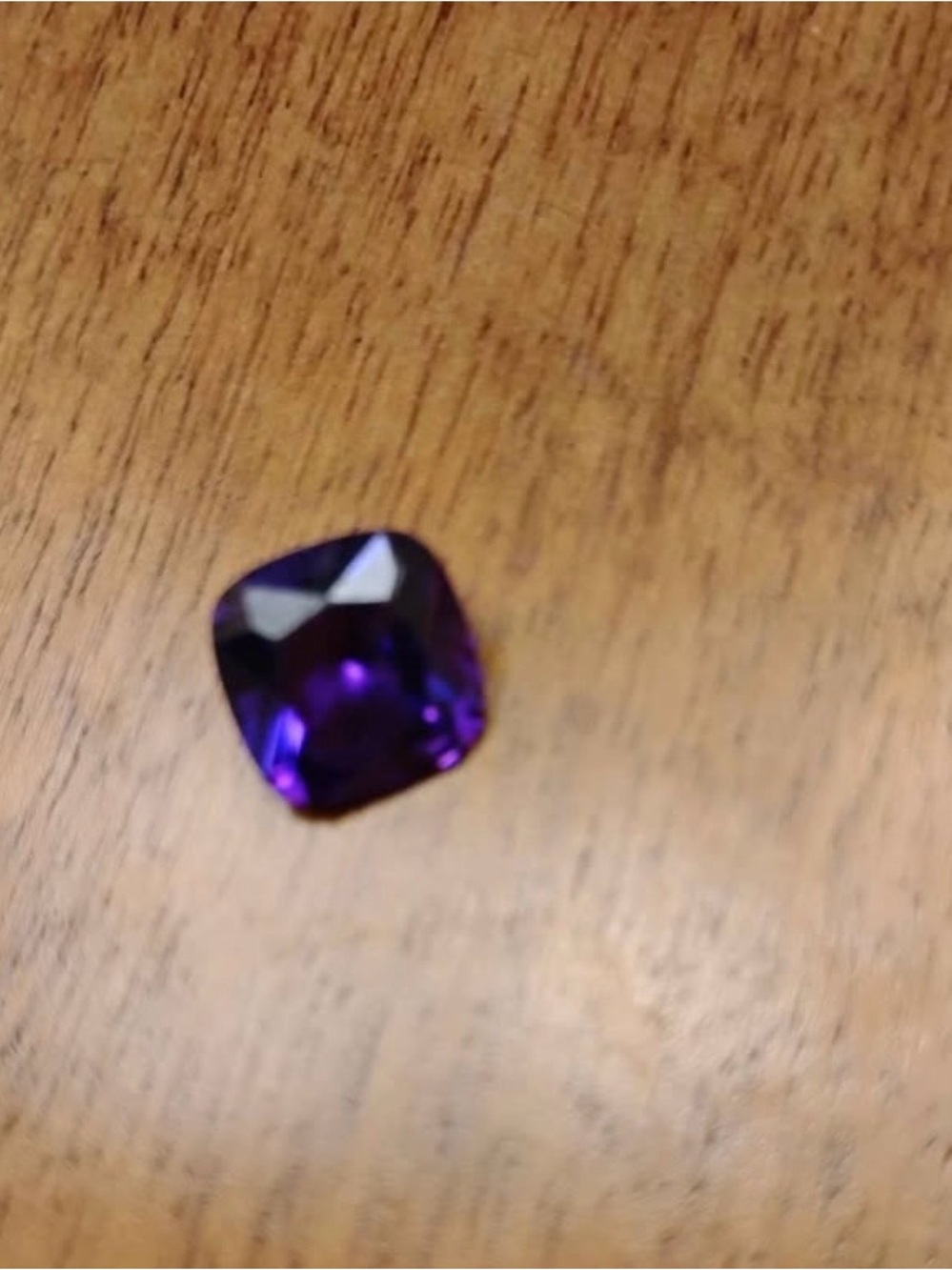 Square Faceted 4 Carat Purple Tanzanite Gemstone Cabochon